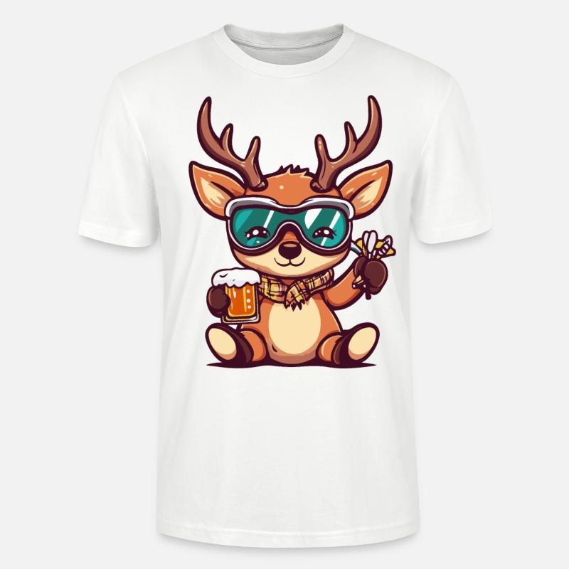 Hirsch Ski Bier - Stanley/Stella Unisex Bio-T-Shirt CRAFTER - Weiß