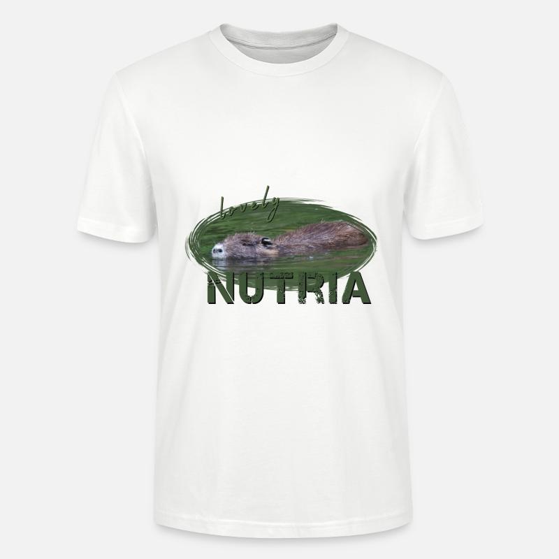 Nutria Biber Biberratte Wasserratte - Stanley/Stella Unisex Bio-T-Shirt CRAFTER - Weiß