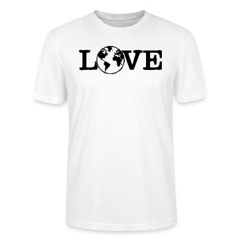 Love earth - mother earth - planet - love - nature - Stanley/Stella CRAFTER Unisex Organic T-Shirt - white - Front - Alina (178cm) & Michal (187cm)