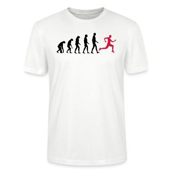Jogger Evolution - Jogging - Fit-Sport-Fitness - T-shirt bio CRAFTER Stanley Stella Unisexe - blanc - Devant - Alina (178cm) & Michal (187cm)