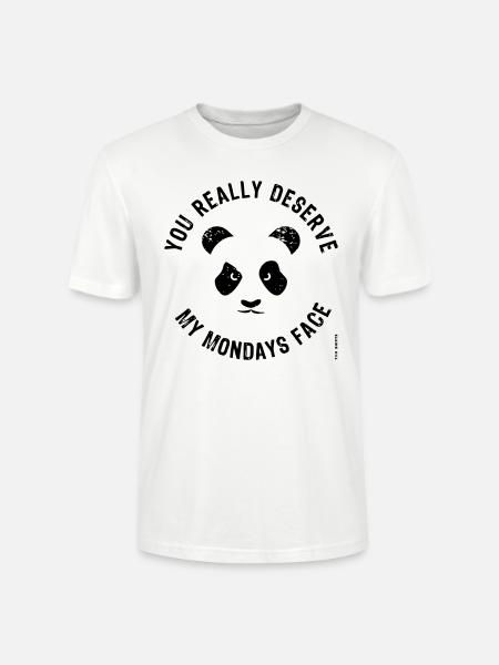 Mondays Face - Stanley/Stella CRAFTER Unisex Organic T-Shirt - white