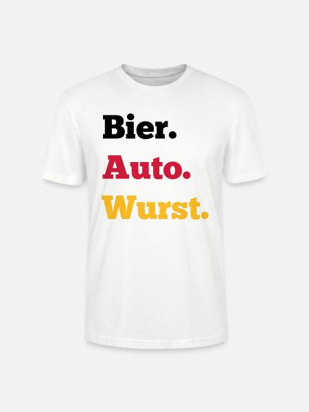 Bier Auto Wurst - Stanley/Stella Unisex Bio-T-Shirt CRAFTER - Weiß
