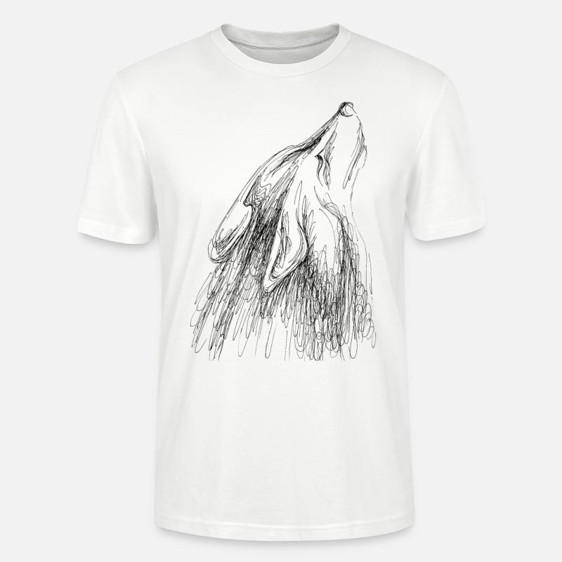 Heulender Wolf - Stanley/Stella Unisex Bio-T-Shirt CRAFTER - Weiß