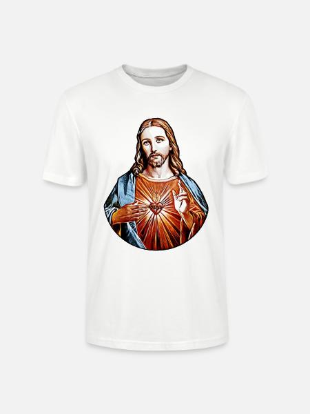 Jesus Kristus * Jesus Kristus NAZARETH Frelser - Stanley Stella CRAFTER unisex økologisk-T-shirt - hvid