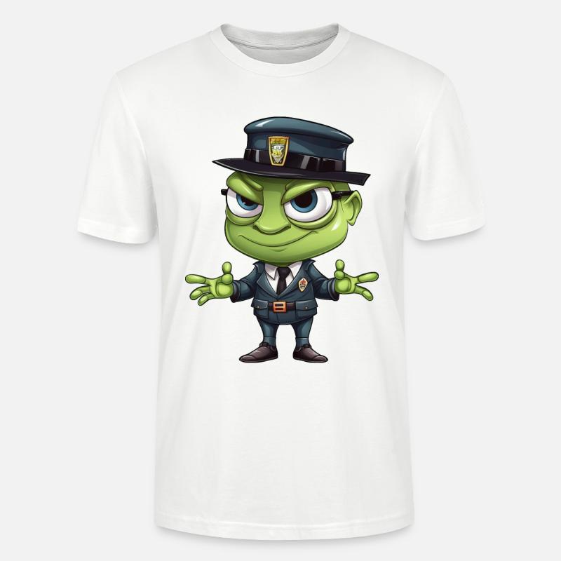 Grasshopper Polizei - Stanley/Stella Unisex Bio-T-Shirt CRAFTER - Weiß