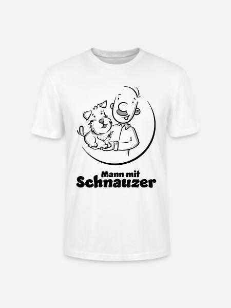 Mann mit Schnauzer (Oberlippenbart) - Stanley/Stella Unisex Bio-T-Shirt CRAFTER - Weiß