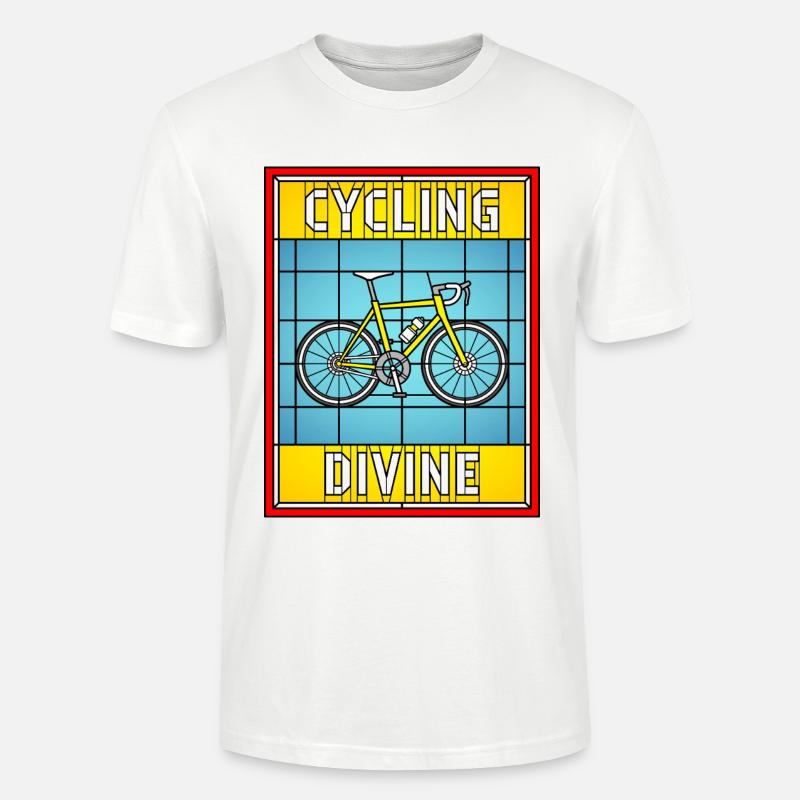 Vitrail Divin Cycling - T-shirt bio CRAFTER Stanley Stella Unisexe - blanc