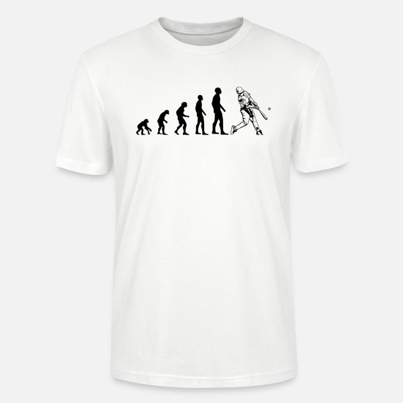 Baseball Spieler Evolution - Stanley/Stella Unisex Bio-T-Shirt CRAFTER - Weiß