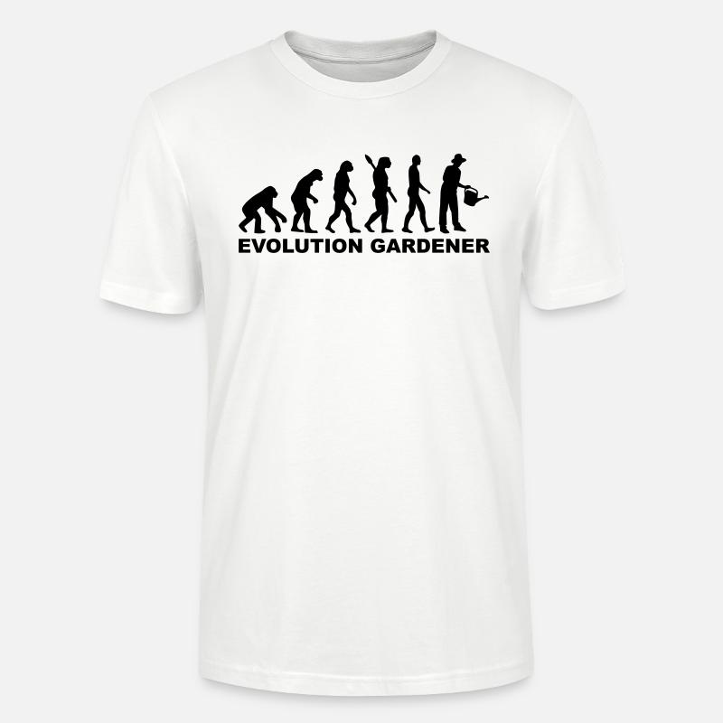 Evolution Gardener - Stanley/Stella CRAFTER Unisex Organic T-Shirt - white