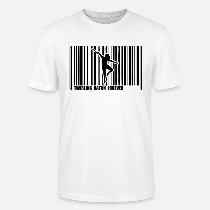 Barcode-Tänzer wirbelnden baton1 - Stanley/Stella Unisex Bio-T-Shirt CRAFTER - Weiß