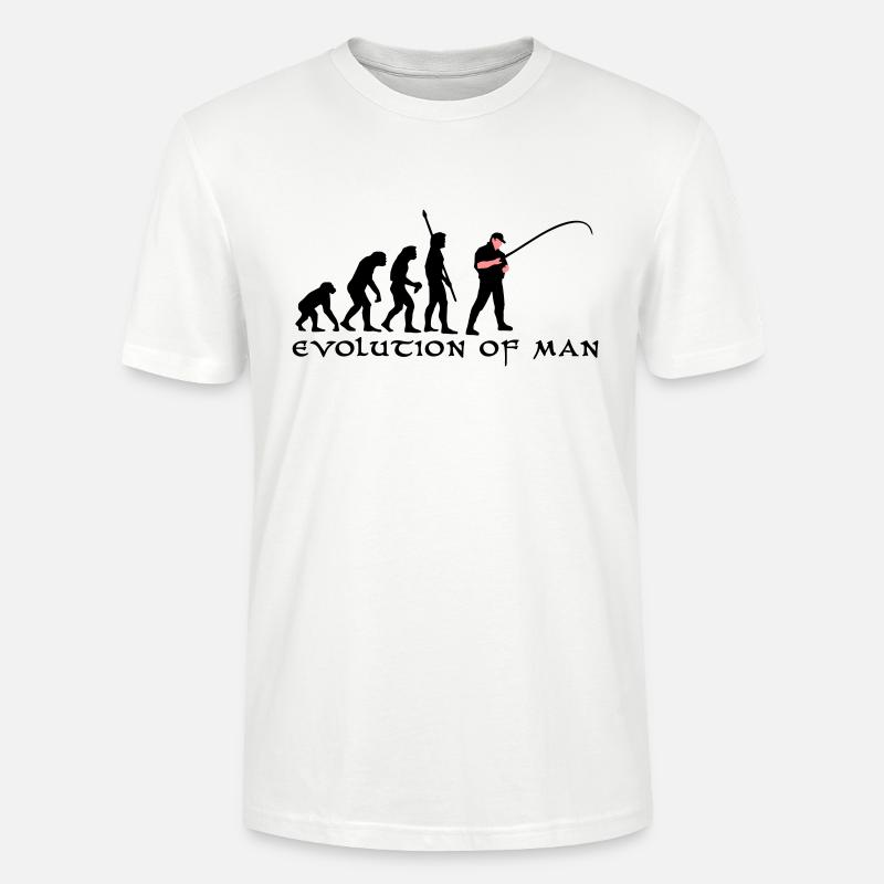 evolution_angler_b_2c - T-shirt bio CRAFTER Stanley Stella Unisexe - blanc