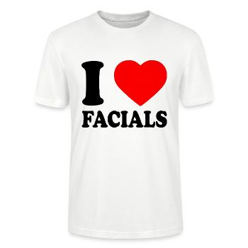 I love facials - Stanley/Stella CRAFTER Unisex Organic T-Shirt - white - Front - Alina (178cm) & Michal (187cm)