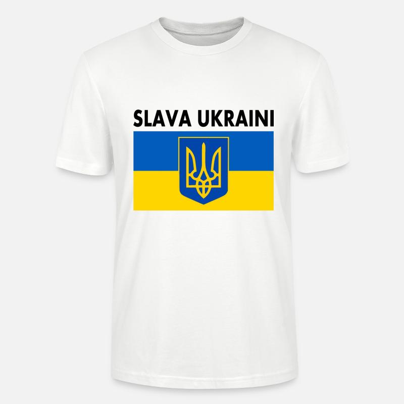 Slava ukraini - Stanley/Stella Unisex Bio-T-Shirt CRAFTER - Weiß