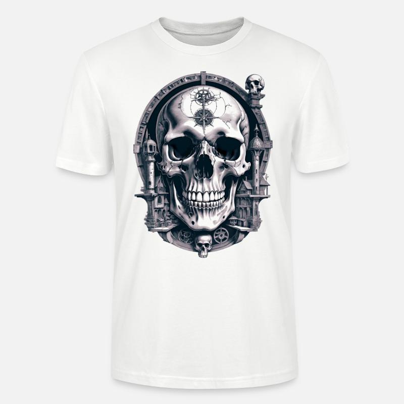 Skull - Stanley/Stella Unisex Bio-T-Shirt CRAFTER - Weiß