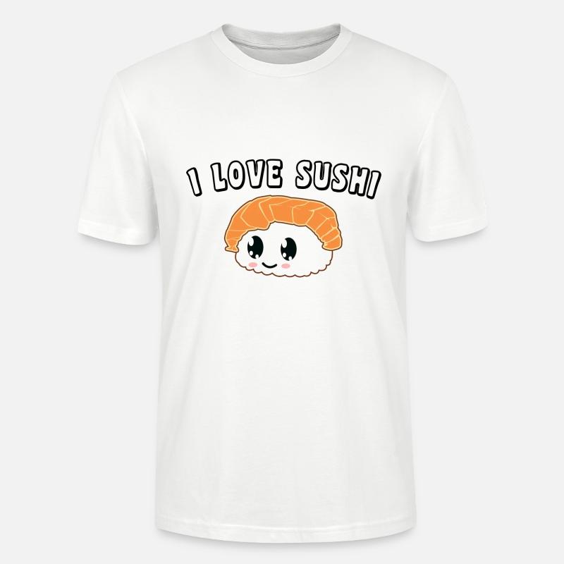 J'adore les sushis - T-shirt bio CRAFTER Stanley Stella Unisexe - blanc