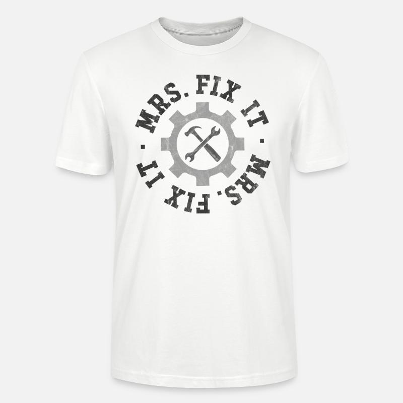 Frau Fix It - Stanley/Stella Unisex Bio-T-Shirt CRAFTER - Weiß