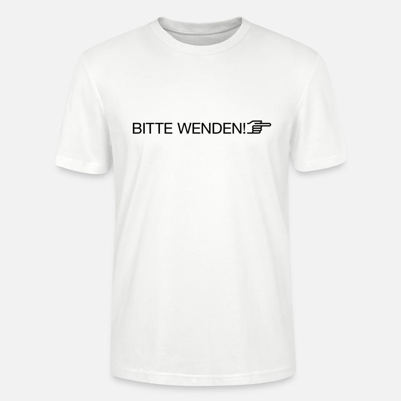"bitte wenden" - Stanley/Stella Unisex Bio-T-Shirt CRAFTER - Weiß