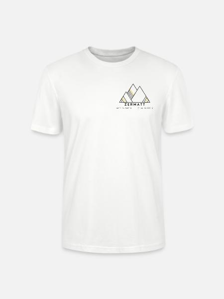 Minimalistisches Zermatt-Logo - Stanley/Stella Unisex Bio-T-Shirt CRAFTER - Weiß