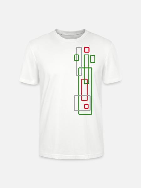Stripe Pattern Ornament - MODERN - Stanley/Stella CRAFTER Unisex Organic T-Shirt - white