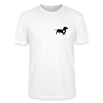 Dackel Liebe - Stanley/Stella Unisex Bio-T-Shirt CRAFTER - Weiß - Vorne - Alina (178cm) & Michal (187cm)