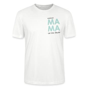 Meine Mama - Stanley/Stella Unisex Bio-T-Shirt CRAFTER - Weiß - Vorne - Alina (178cm) & Michal (187cm)