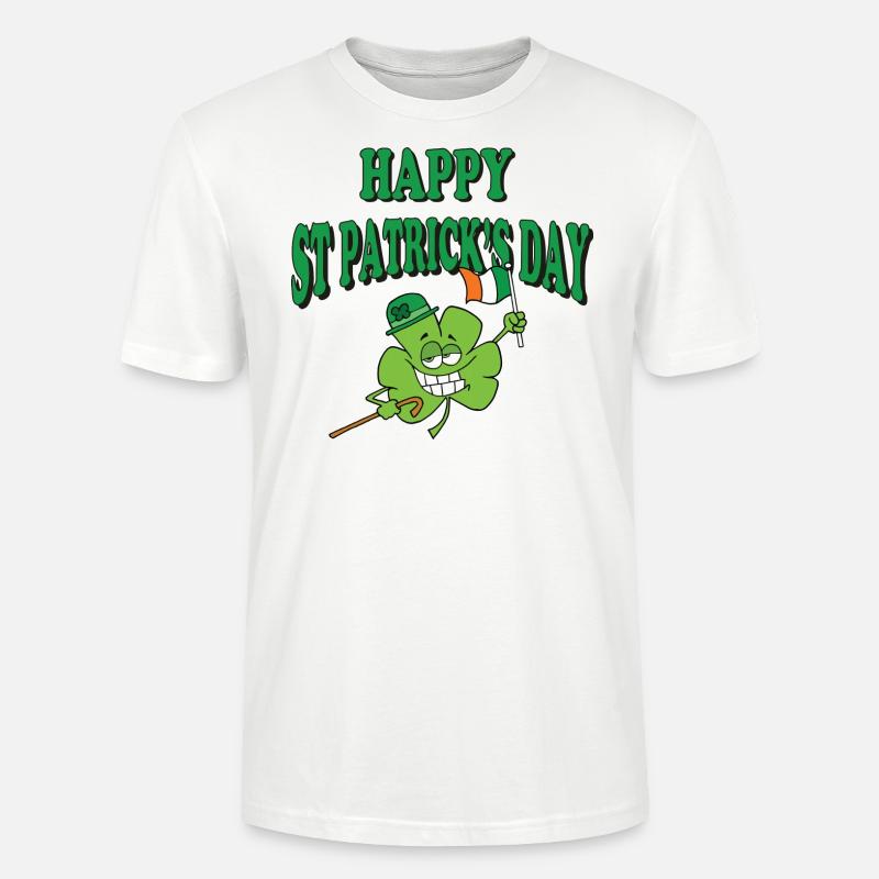 Joyeuse Saint Patrick - T-shirt bio CRAFTER Stanley Stella Unisexe - blanc
