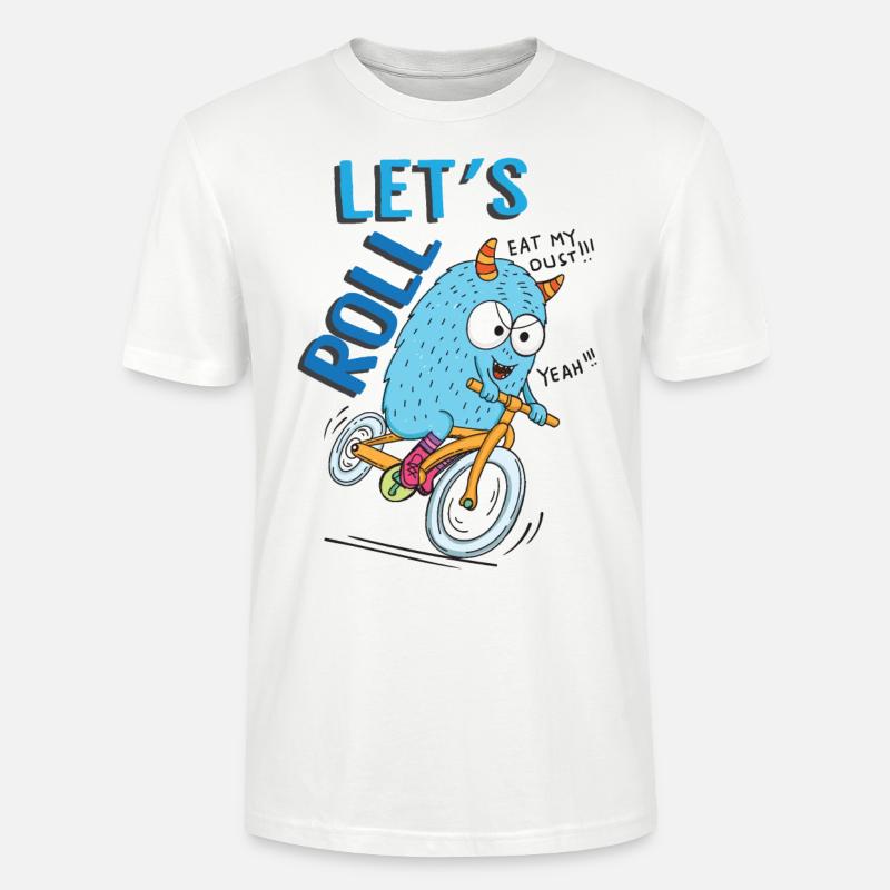 Radfahrer Monster - Stanley/Stella Unisex Bio-T-Shirt CRAFTER - Weiß