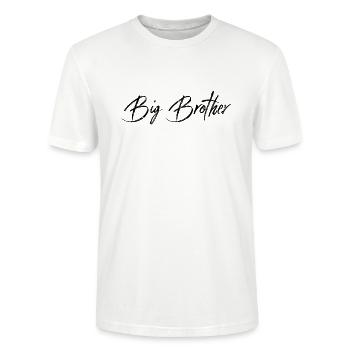 Big Brother Big Brother in black - Stanley/Stella CRAFTER Unisex Organic T-Shirt - white - Front - Alina (178cm) & Michal (187cm)