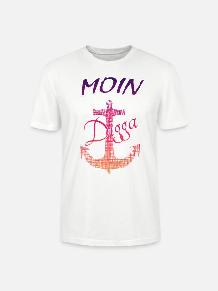 Anker Moin Digga - Stanley/Stella Unisex Bio-T-Shirt CRAFTER - Weiß