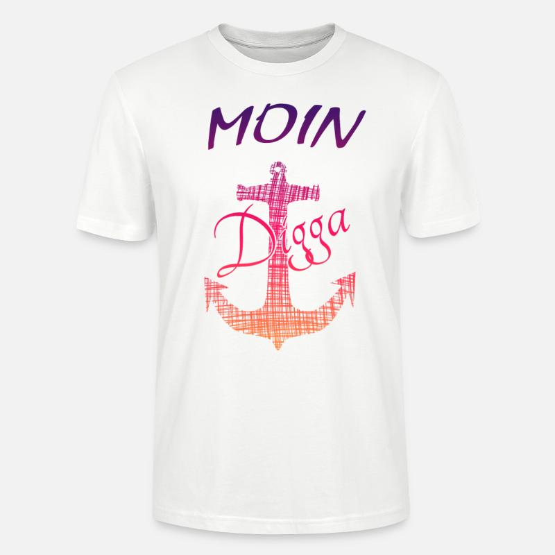Anker Moin Digga - Stanley/Stella Unisex Bio-T-Shirt CRAFTER - Weiß
