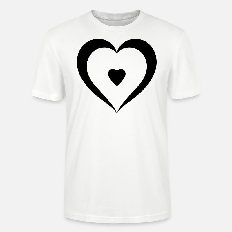 Herz - Stanley/Stella Unisex Bio-T-Shirt CRAFTER - Weiß