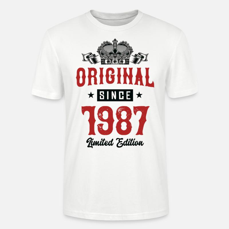 1987 Édition limitée - T-shirt bio CRAFTER Stanley Stella Unisexe - blanc