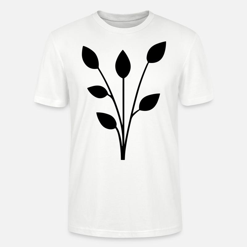 Fleur avec tige - T-shirt bio CRAFTER Stanley Stella Unisexe - blanc
