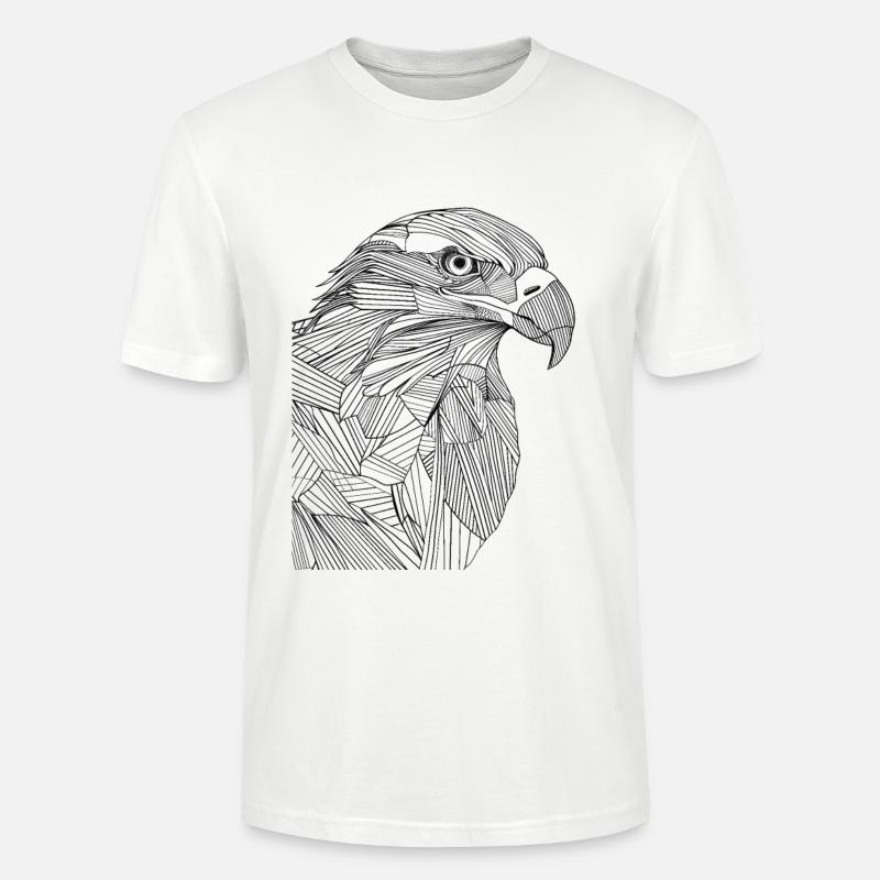 Linien Kunst Adler #eagle - Stanley/Stella Unisex Bio-T-Shirt CRAFTER - Weiß
