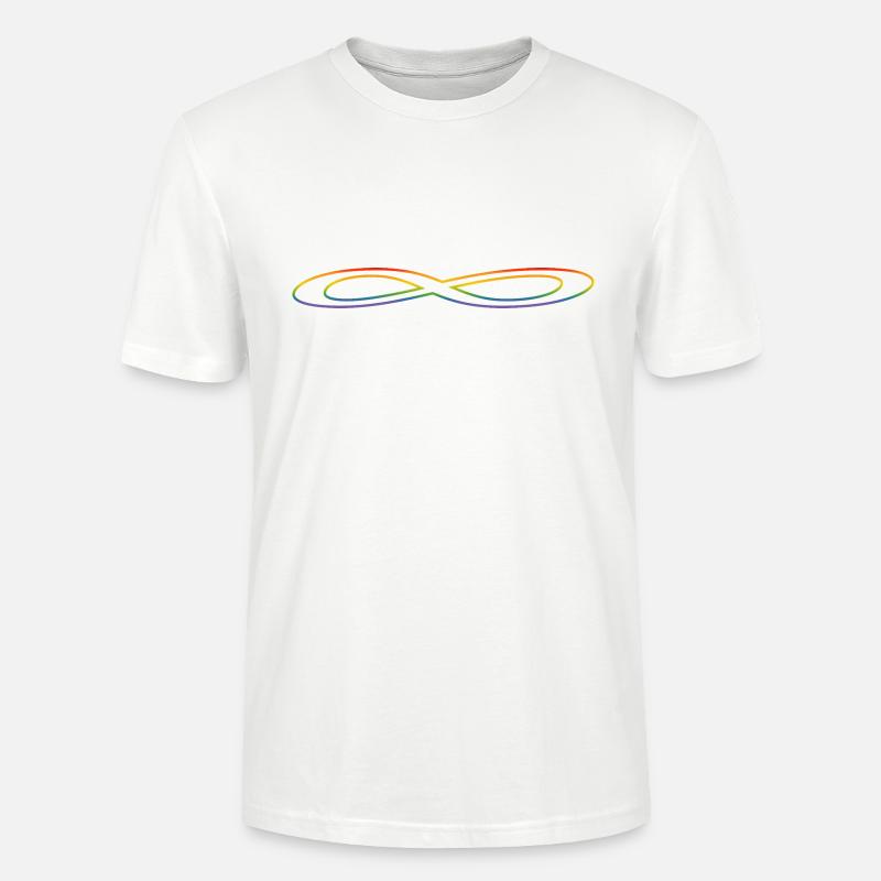 Regenbogen Unendlichkeit - Stanley/Stella Unisex Bio-T-Shirt CRAFTER - Weiß