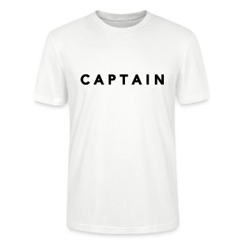 CAPTAIN LOGO NOIR - T-shirt bio CRAFTER Stanley Stella Unisexe - blanc - Devant - Alina (178cm) & Michal (187cm)