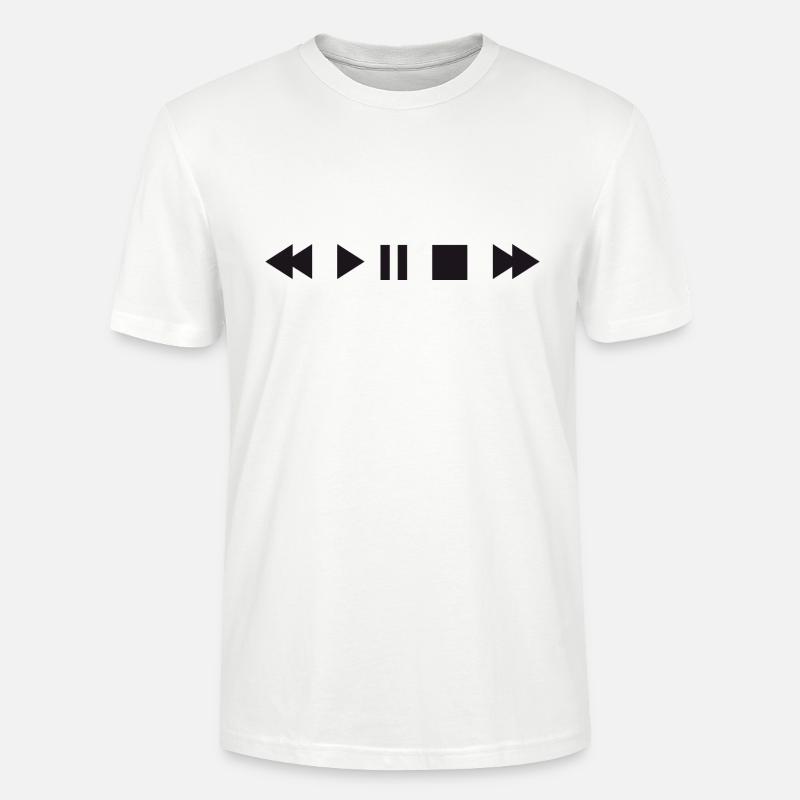 Play Button DJ AC - Stanley/Stella Unisex Bio-T-Shirt CRAFTER - Weiß