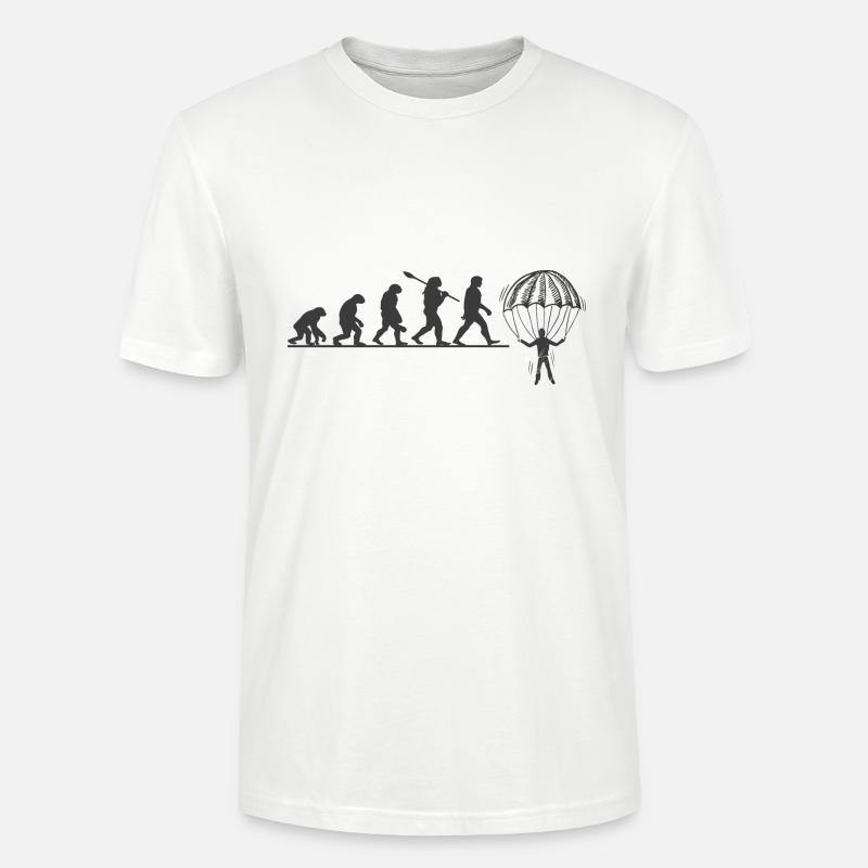 Evolution Fallschirm - Stanley/Stella Unisex Bio-T-Shirt CRAFTER - Weiß