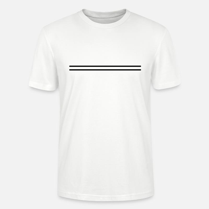 Double line - double lines - Stanley/Stella CRAFTER Unisex Organic T-Shirt - white
