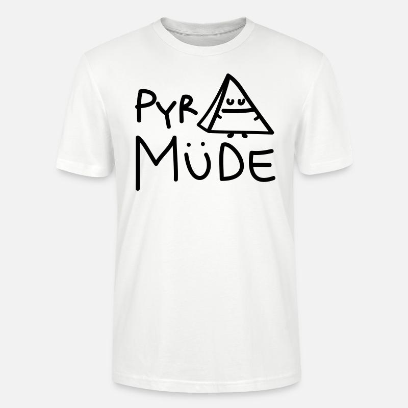 Lustige müde Pyramide - Stanley/Stella Unisex Bio-T-Shirt CRAFTER - Weiß