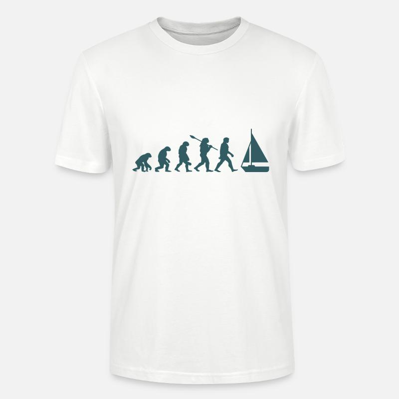 Evolution Segelboot Boot - Stanley/Stella Unisex Bio-T-Shirt CRAFTER - Weiß