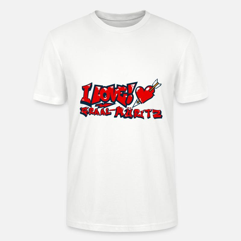 I love Graal-Müritz Graffiti - Stanley/Stella Unisex Bio-T-Shirt CRAFTER - Weiß