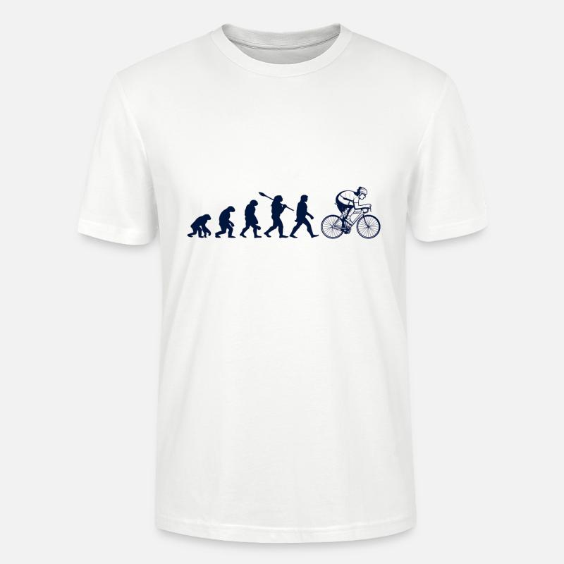 Evolution du cyclisme - T-shirt bio CRAFTER Stanley Stella Unisexe - blanc