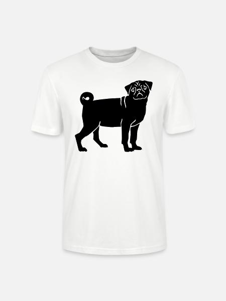 Mops - Stanley/Stella Unisex Bio-T-Shirt CRAFTER - Weiß