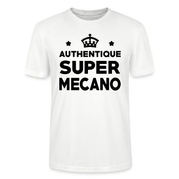 Authentique Super Mécano - T-shirt bio CRAFTER Stanley Stella Unisexe - blanc - Devant - Alina (178cm) & Michal (187cm)