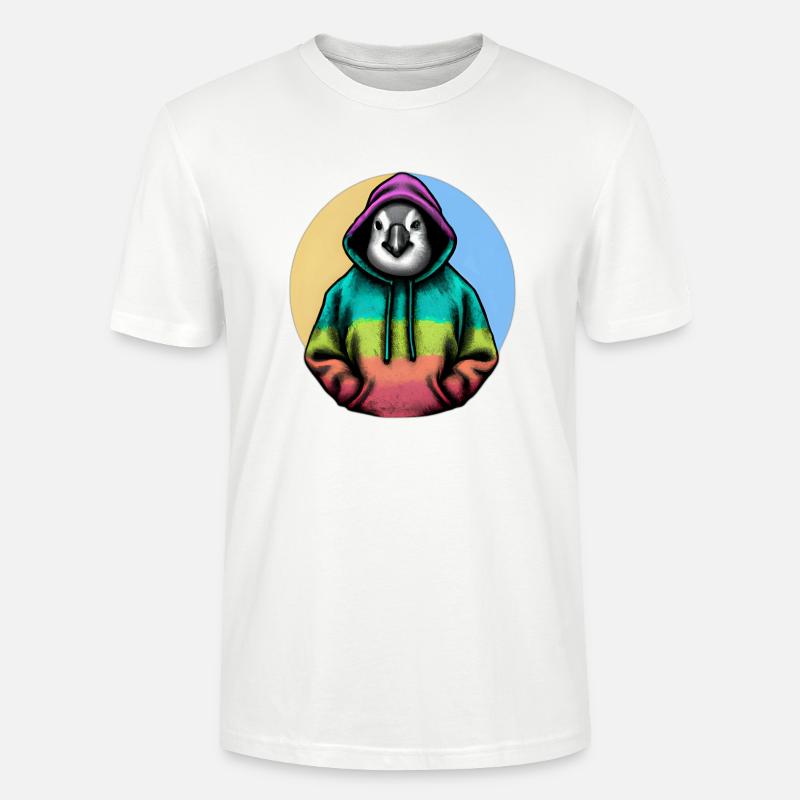 Pingouin classique avec pull - T-shirt bio CRAFTER Stanley Stella Unisexe - blanc