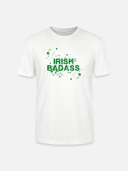 irish badass,st.patrick's day,irland - Stanley/Stella Unisex Bio-T-Shirt CRAFTER - Weiß