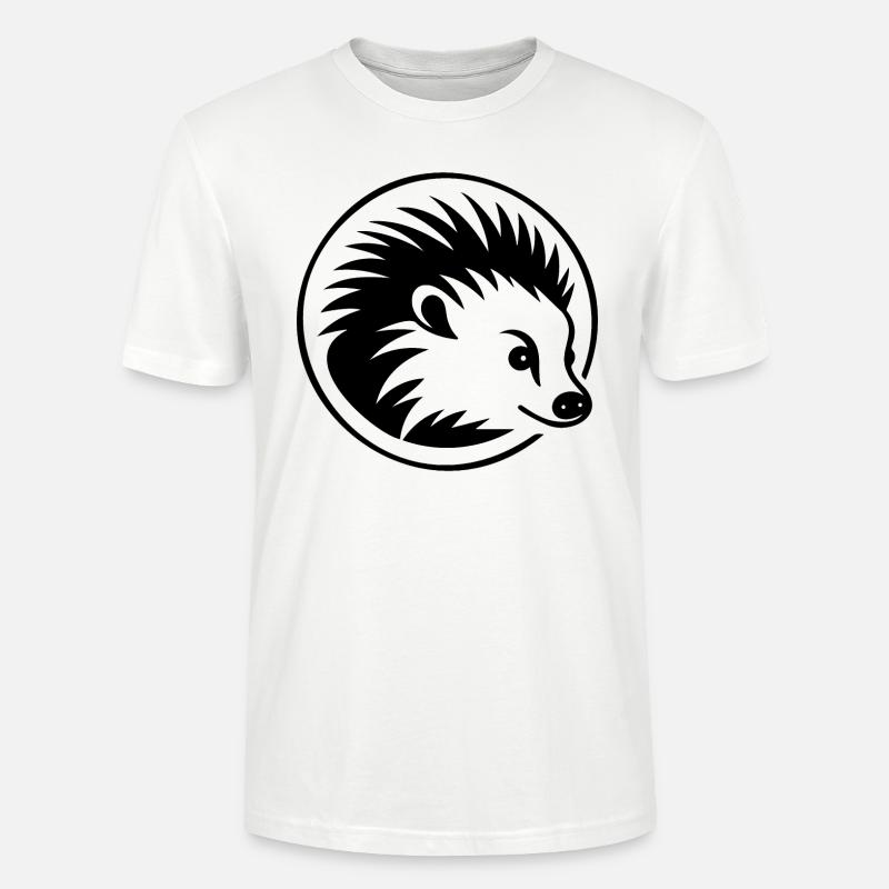 Igel Wald Stachelig Tier - Stanley/Stella Unisex Bio-T-Shirt CRAFTER - Weiß