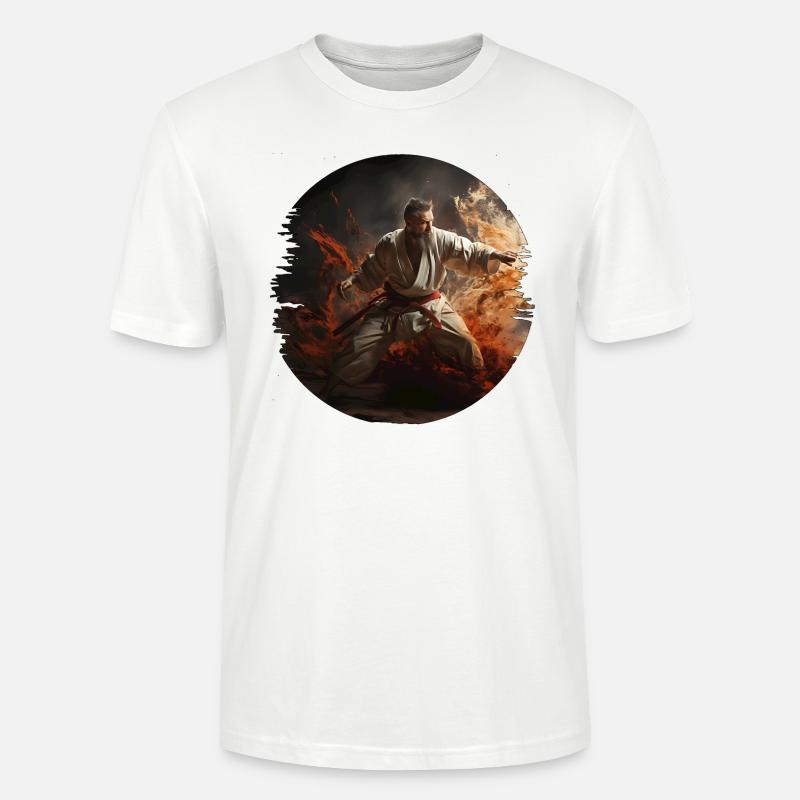 Karaté Fighter : Maître de l’autodéfense - T-shirt bio CRAFTER Stanley Stella Unisexe - blanc