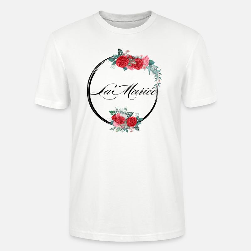 Die rote Blumenbraut - Braut Geschenkidee - Stanley/Stella Unisex Bio-T-Shirt CRAFTER - Weiß
